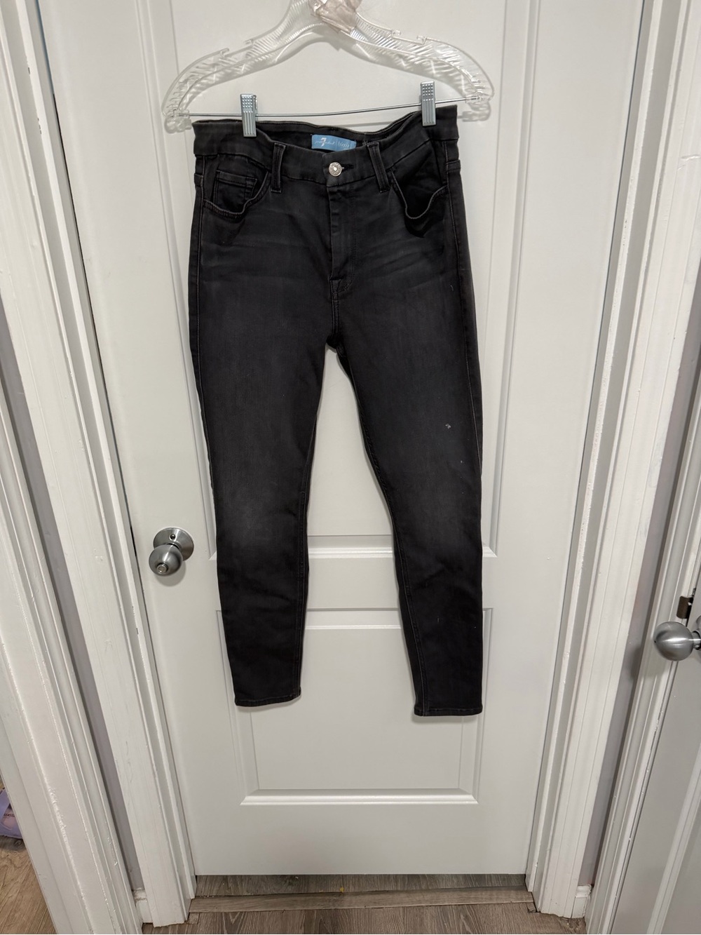7 FOR ALL MANKIND HIGH WAIST ANKLE SKINNY JEANS